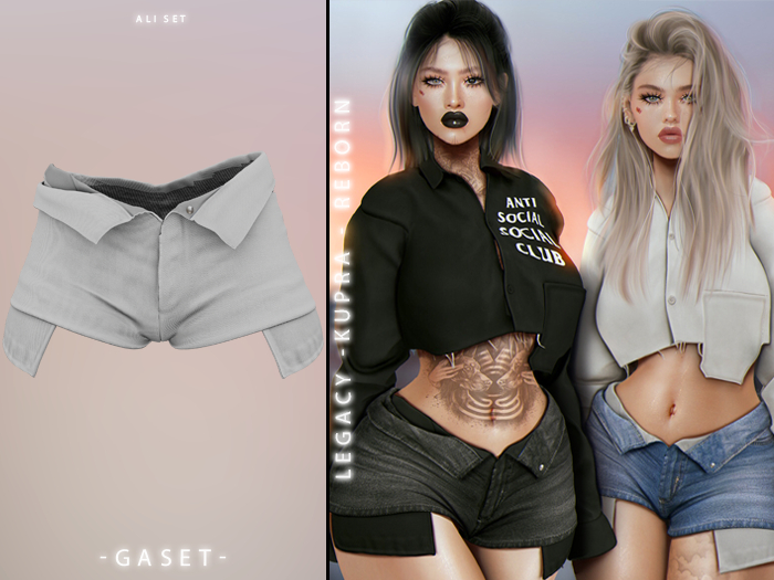 GASET - WHITE ALI SHORT