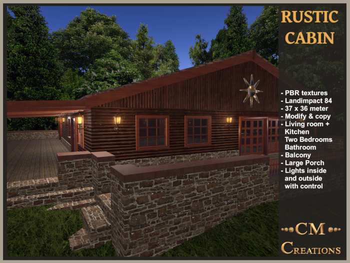 *CM* Rustic Cabin, PBR textures