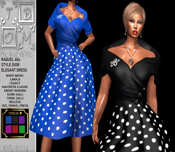 ::T.B.O.M::Raquel 60s Style Dior Elegant Dress 