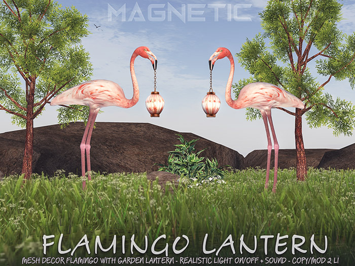 Magnetic - Flamingo Lantern
