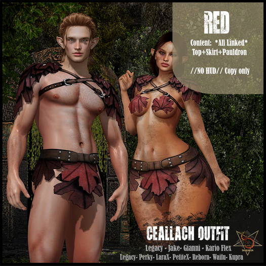 //RKS// Ceallach Outfit - Red