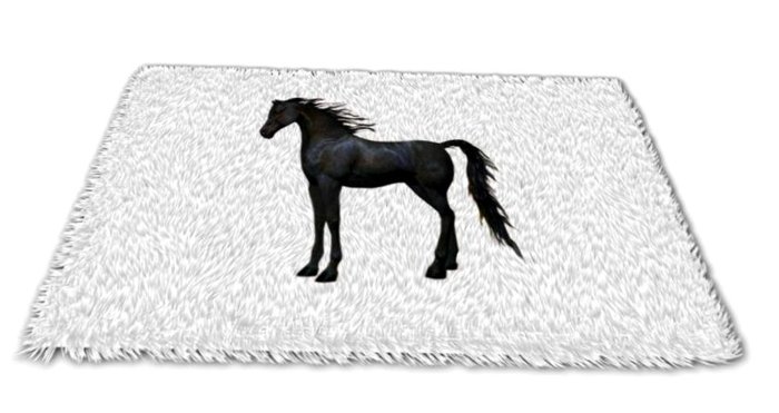 Doubleface Welcome Mat Rabbit & Horse