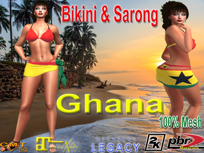 Ghana Bikini & Sarong (ADD)