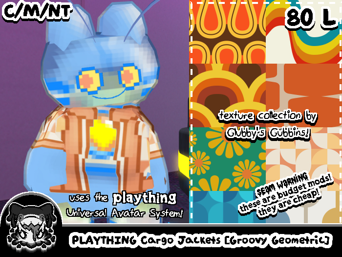 [SKIN_SYN vs GLUBBY] PLAYTHING Cargo Jackets [Groovy Geometric]