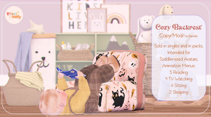 {PixelBaby} :: Cozy Backrest - Halloween Orange