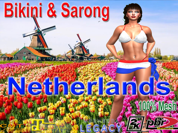 Netherlands Bikini & Sarong (ADD)