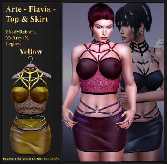 Arte - Flavia - Top&Skirt - Yellow