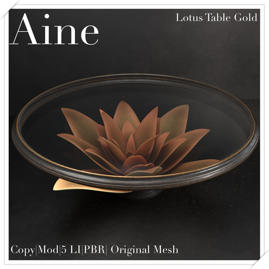 Aine - Lotus Table Gold (ADD)