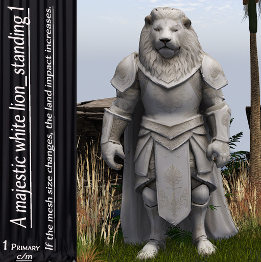 A majestic white lion_standing 1*