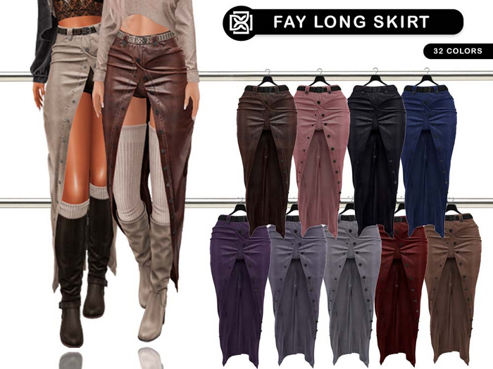 Addams // Fay Long Skirt // FATPACK