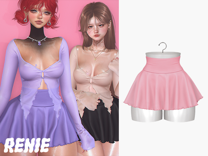 RENIE : BELLE SKIRT - BABY PINK
