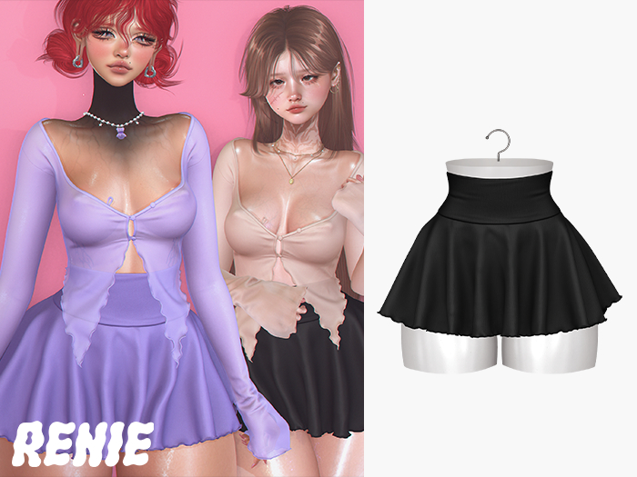 RENIE : BELLE SKIRT - BLACK