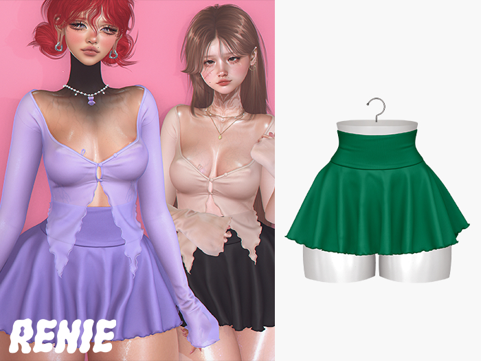RENIE : BELLE SKIRT - EMERALD