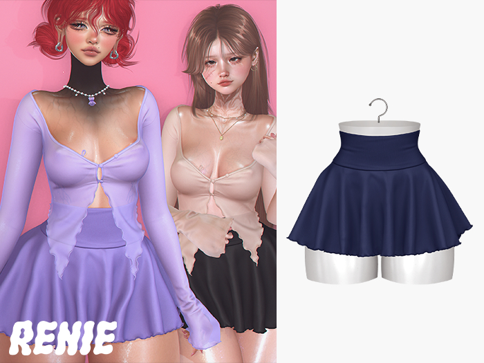 RENIE : BELLE SKIRT - NAVY