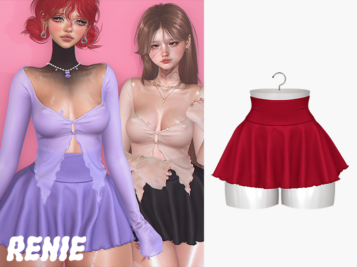 RENIE : BELLE SKIRT - RUBY