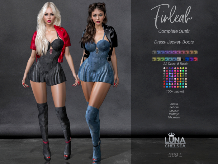 Finleah Complete Denim Outfit, Fatpack