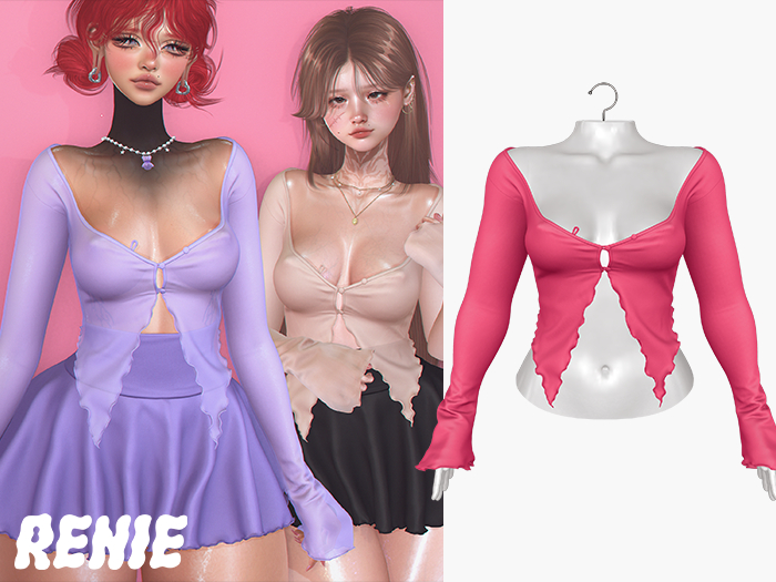 RENIE : BELLE TOP - HOT PINK