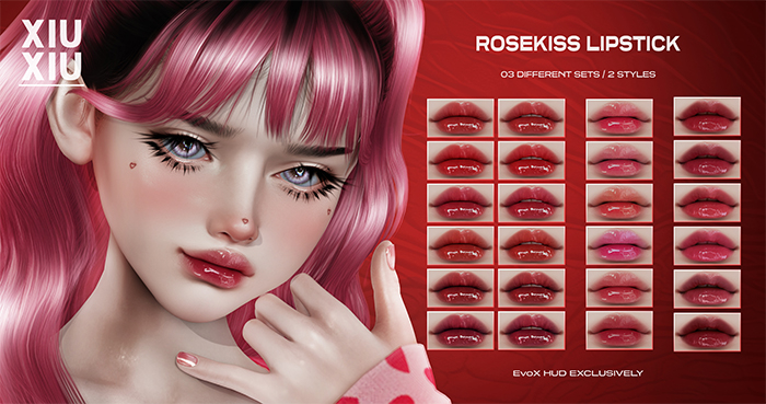 XiuXiu - Rosekiss lipstick FATPACK 