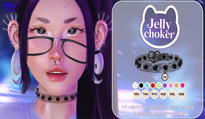 - Sour - Jelly Choker {WHITE}