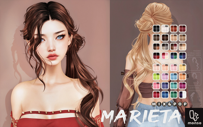 [monso] Marieta Hair /Mix & Pop