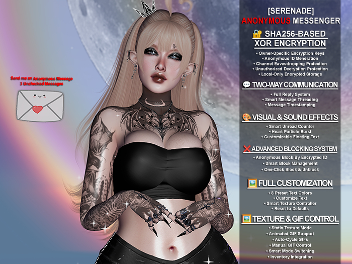 [Serenade] Anonymous Messenger - SHA256 Encrypted 