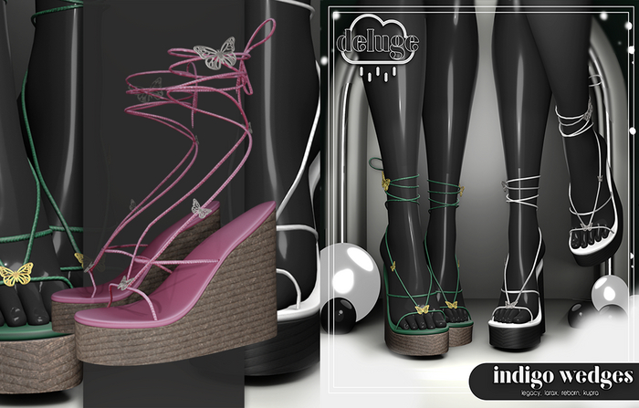 deluge. indigo wedges - pink [bxd]