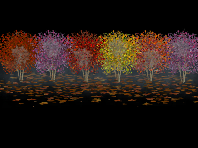 Halloween Bushes With Fog