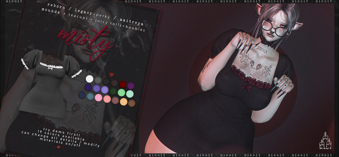 {minuit} Misty Dress [Blue]