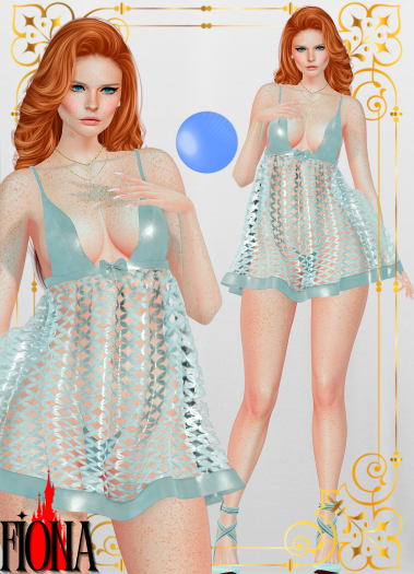 !!Fiona Castle Bambu Dress LEGACY - BLUE