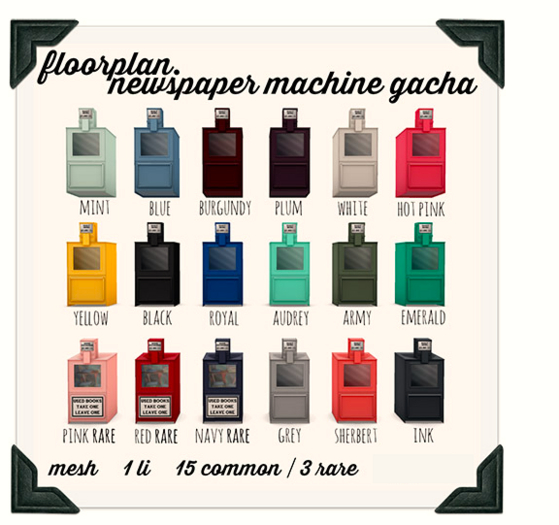 floorplan. book exchange machine / navy RARE