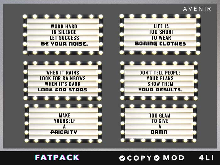 Retro Marquee - FATPACK - COP/MOD - 4 Li