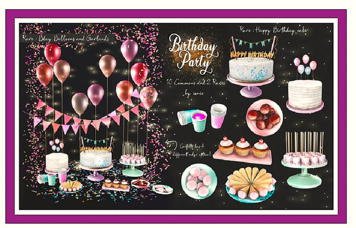 ionic : Bday Balloons & Garlands - RARE