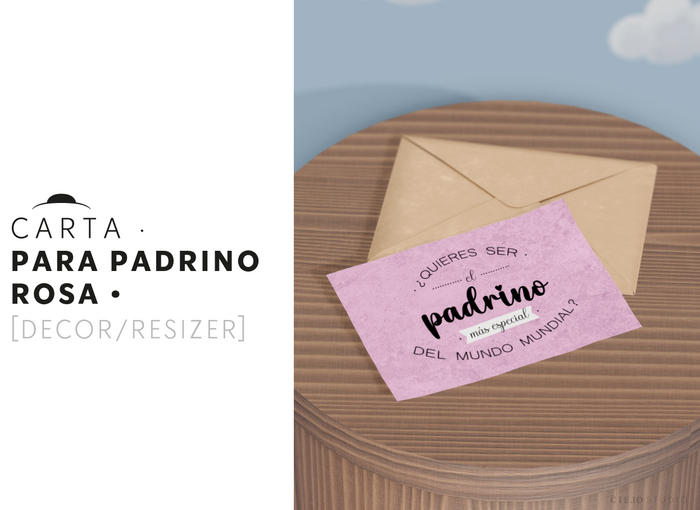 CIELO STUDIO - Carta PARA PADRINO ROSA