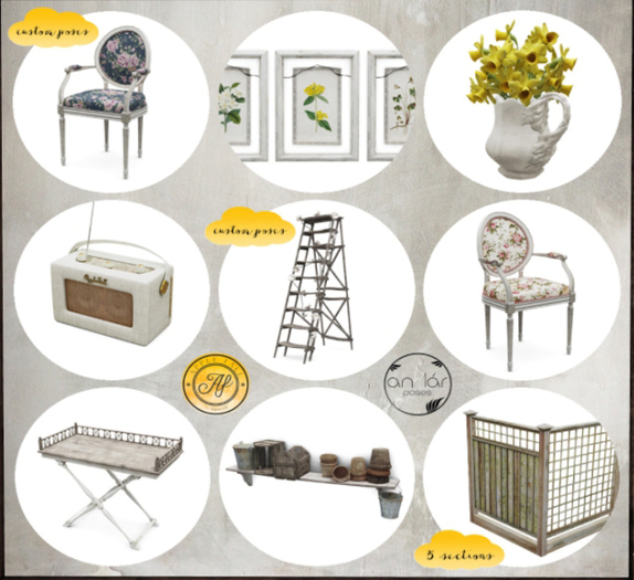 Apple Fall & An Lar Toile Chair (Blue)