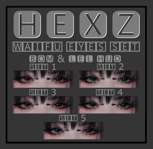 Hexz - Waifu Eyes  - Brown Set