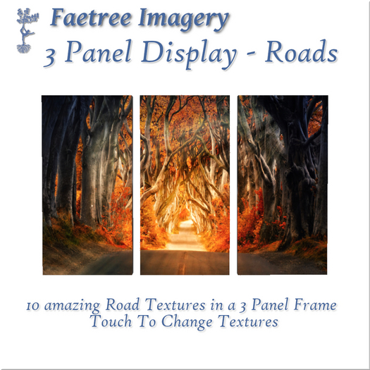 Three Panel Art Frames -  Roads
