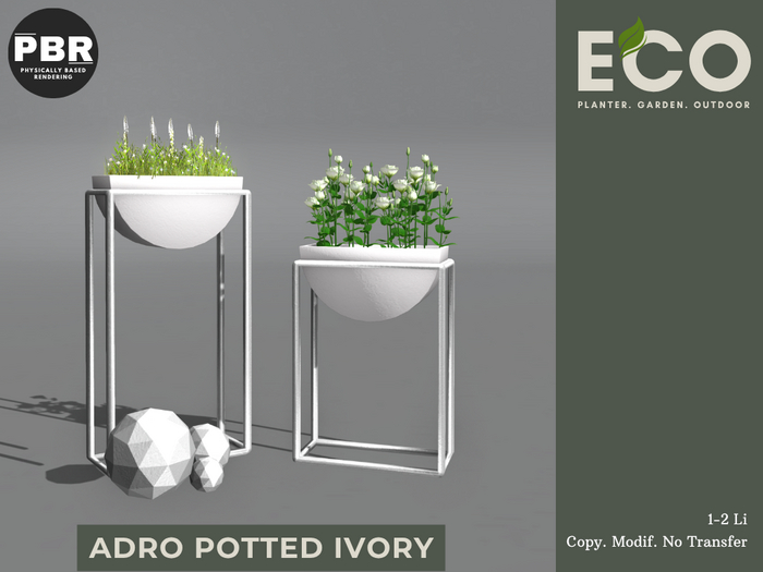 Eco - Adro Potted Ivory