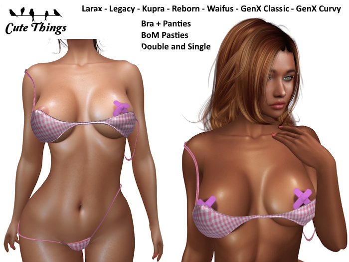 [CT] Vichy Bikini + Pasties -  Larax, Legacy, Reborn, Waifus, Kupra, Belleza, GenX Classic, GenX Curvy