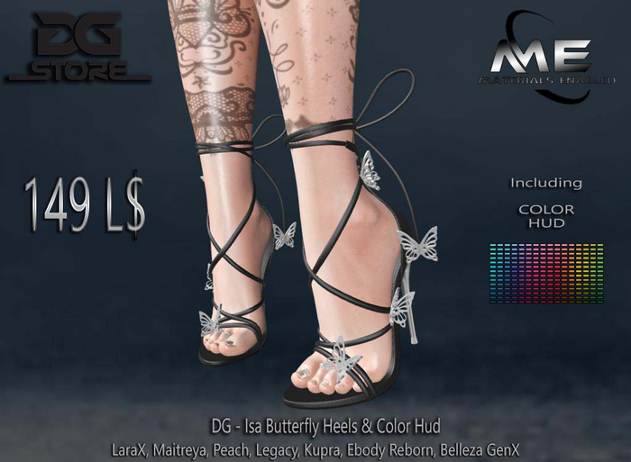 DG - Isa Butterfly Heels & Color Hud - Unpacker