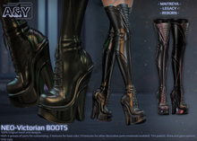 A&Y Neo-Victorian Boots - Black