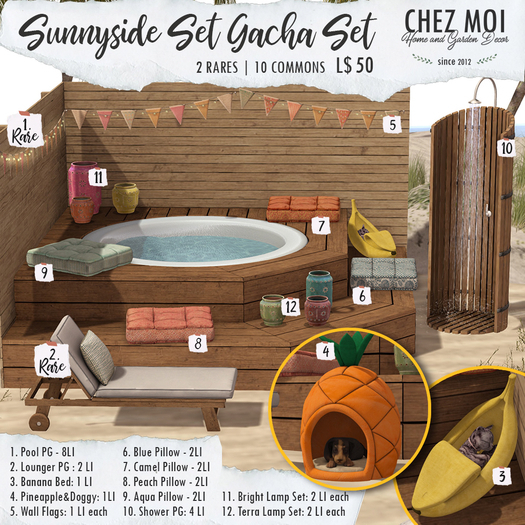 CHEZ MOI * Sunnyside Terra Lamp Set