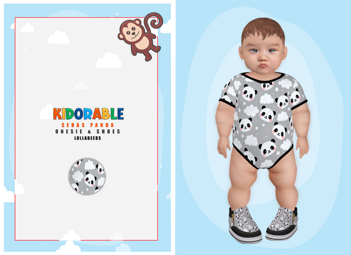 {K} Sebas  / Panda Onesie Set / LullaBeebs