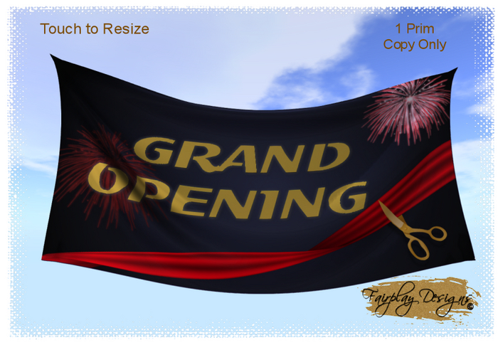 ~R~Classy Ribbon Cutting Grand Opening  Banner~Copy
