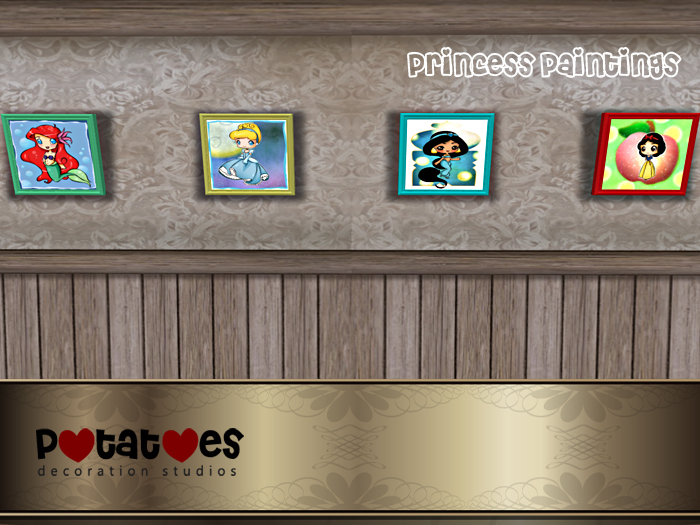 Potatoes Decoration -  Princess Paintings