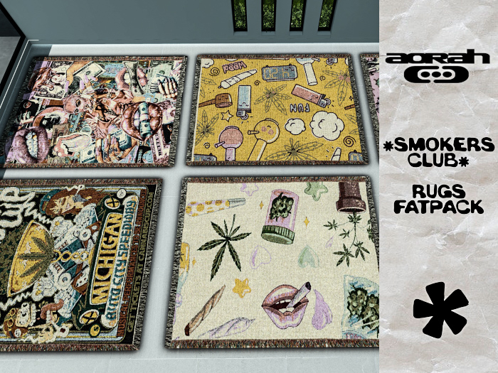 "AORAH" - "SMOKERS CLUB" Rugs (FATPACK)