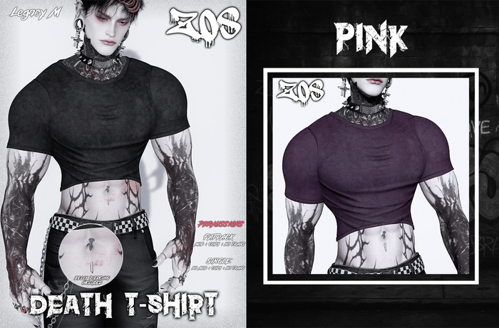ZOS. Death T-Shirt Pink