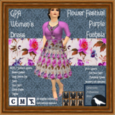 GPA Women's Dress BOM - Flower Festival Purple Fuchsia