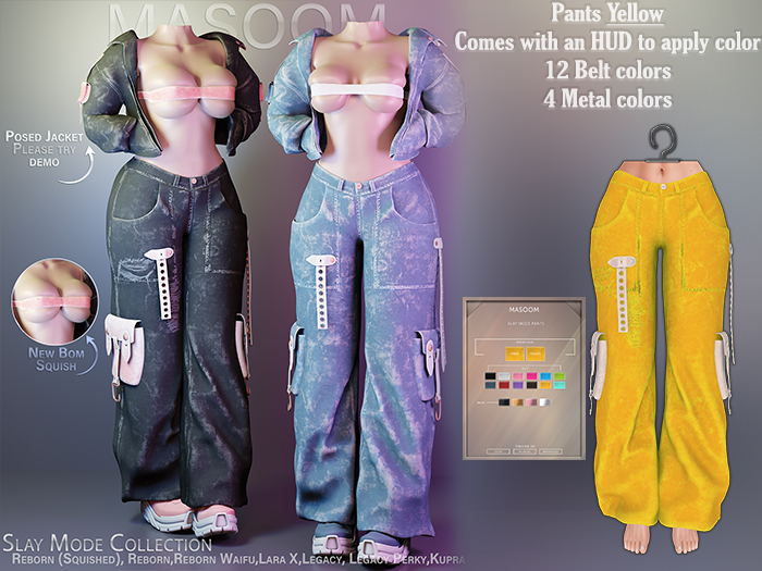 [[ Masoom ]] Slay Mode Pants - Yellow