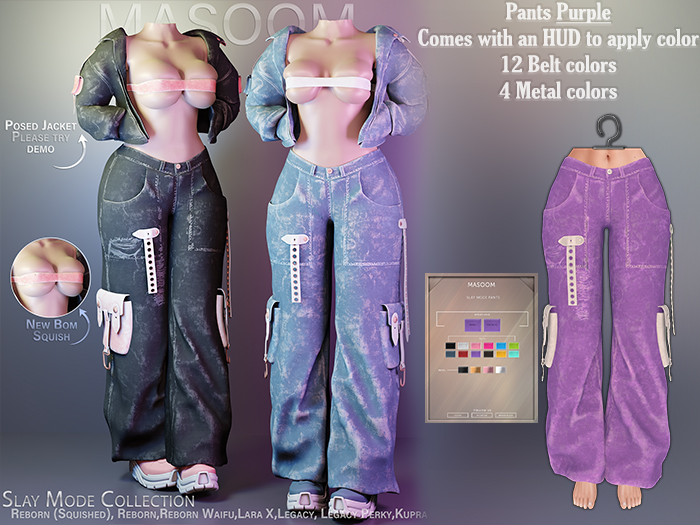 [[ Masoom ]] Slay Mode Pants - Purple