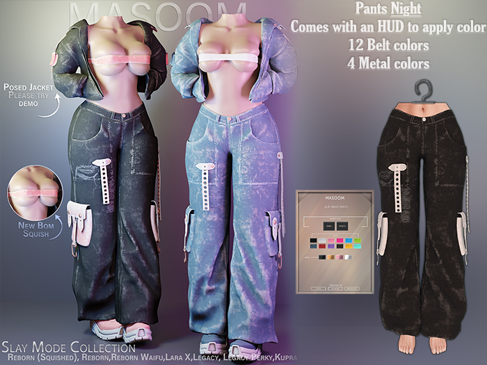 [[ Masoom ]] Slay Mode Pants - Night